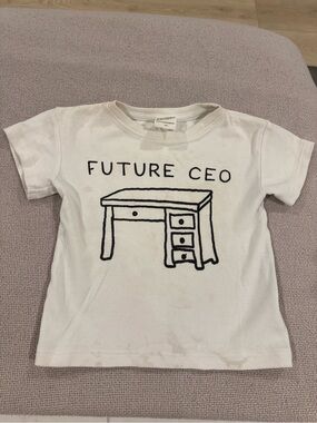 Kids White "Future CEO" Graphic Tee by